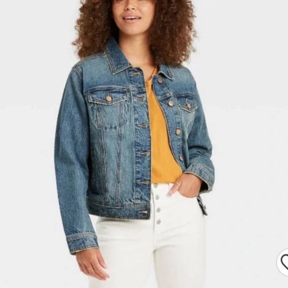 Universal Thread Blue Jean Denim Jacket SMALL - Picture 3 of 5